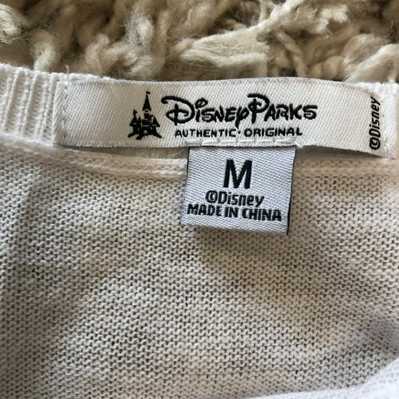 Disney Parks Minnie Mouse Sweater Women's Sz M Bow Flare Lightweight Rhinestones - Picture 6 of 8